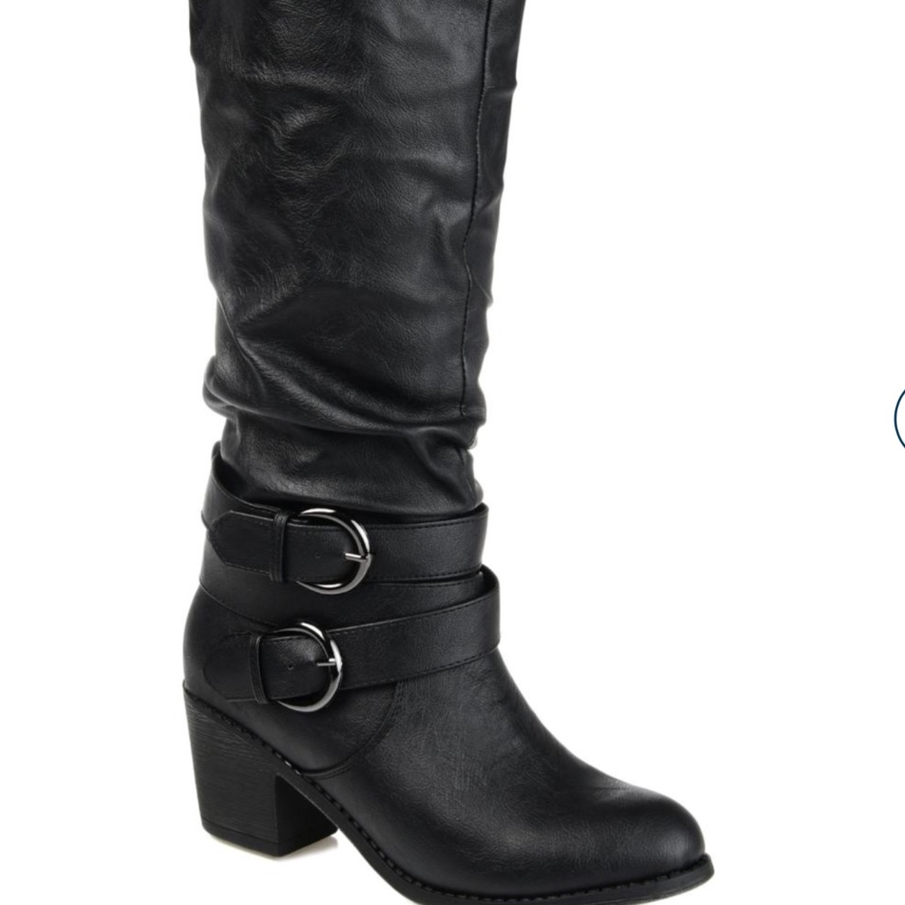 Journee Collection Women’s Wide Wigth Wide Calf Boots in Black sz 7 EUC $99R